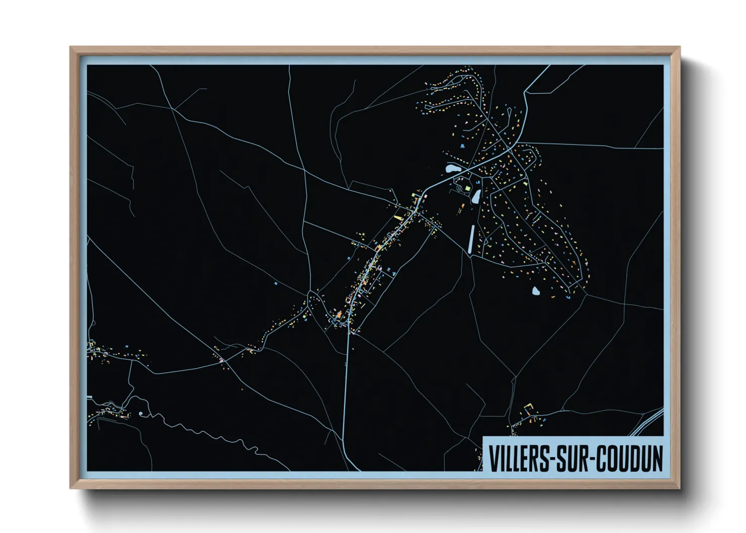 Une affiche de carte sur Villers-sur-Coudun