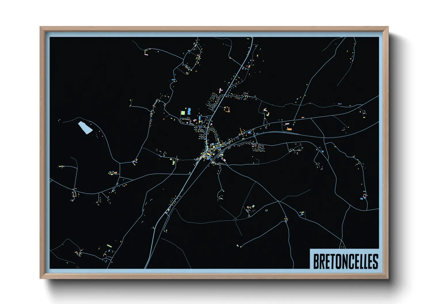Une affiche de carte sur Bretoncelles