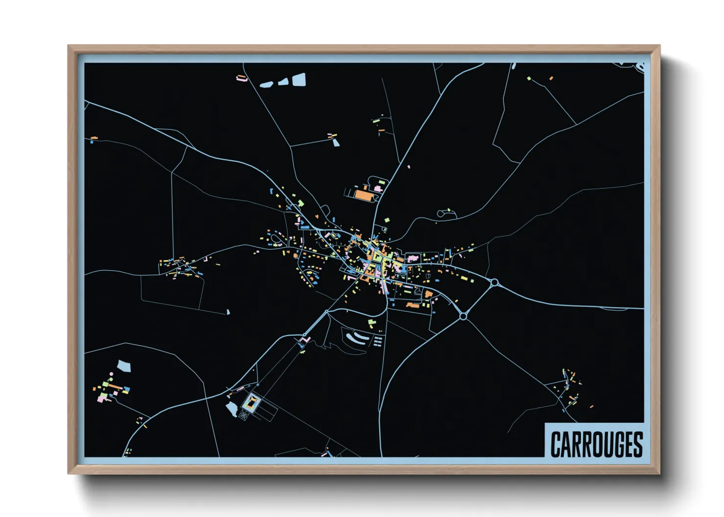 Une affiche de carte sur Carrouges