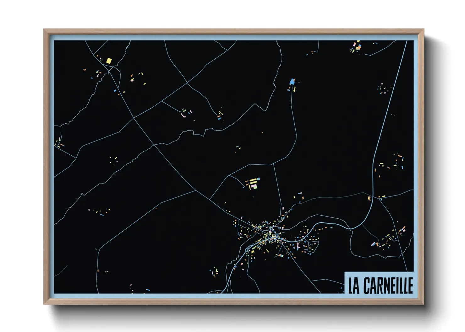 Une affiche de carte sur La Carneille