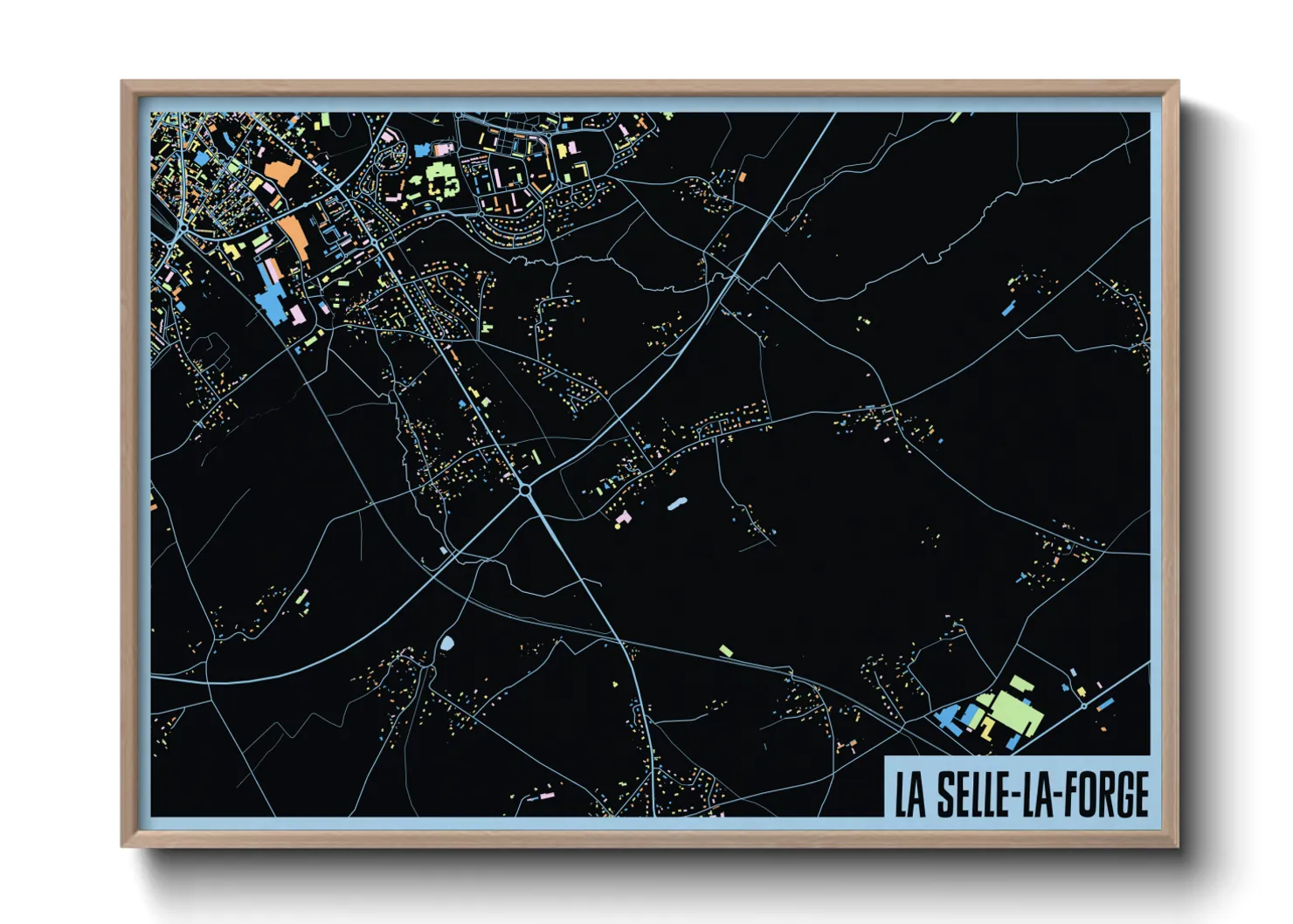 Une affiche de carte sur La Selle-la-Forge