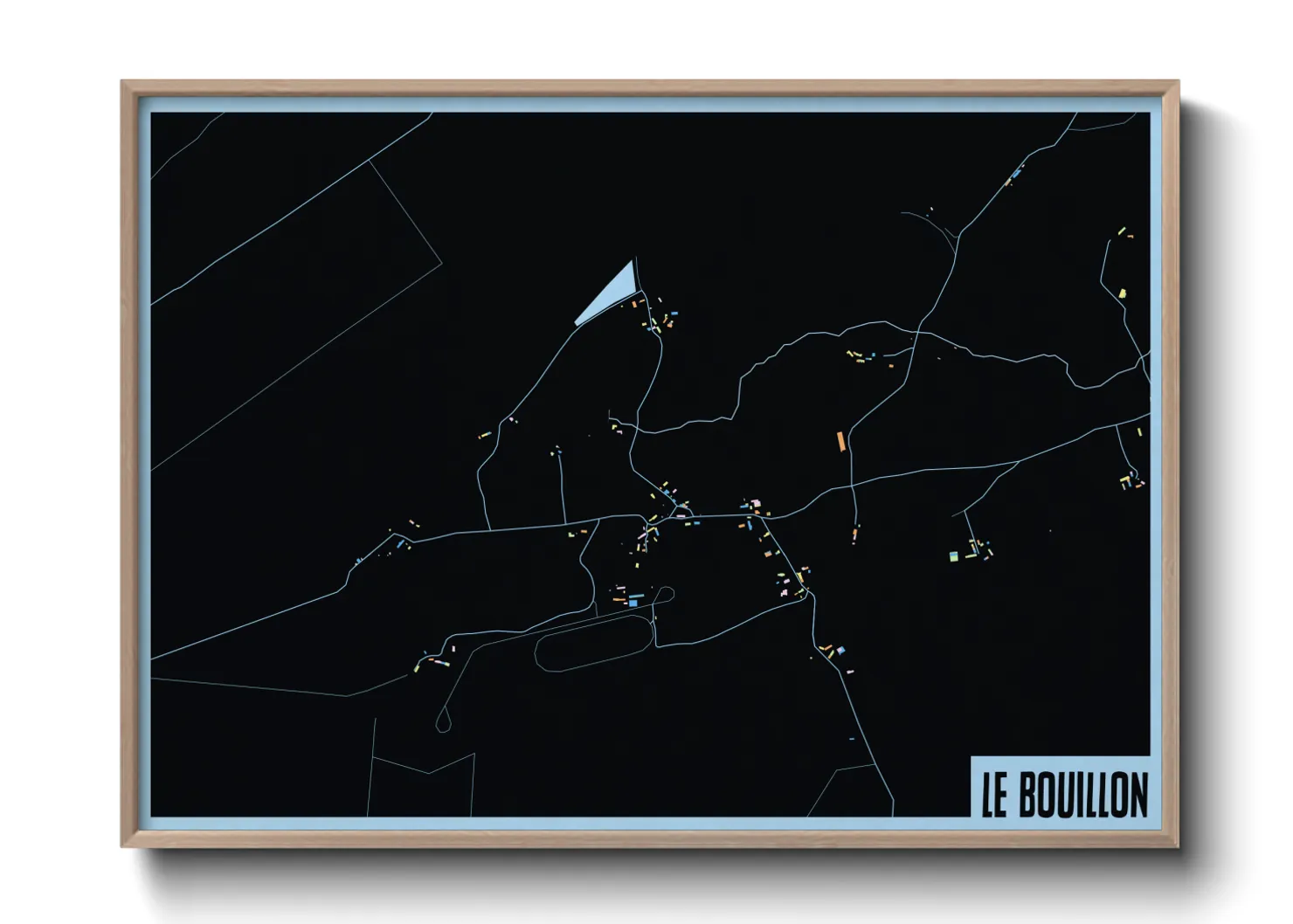 Une affiche de carte sur Le Bouillon
