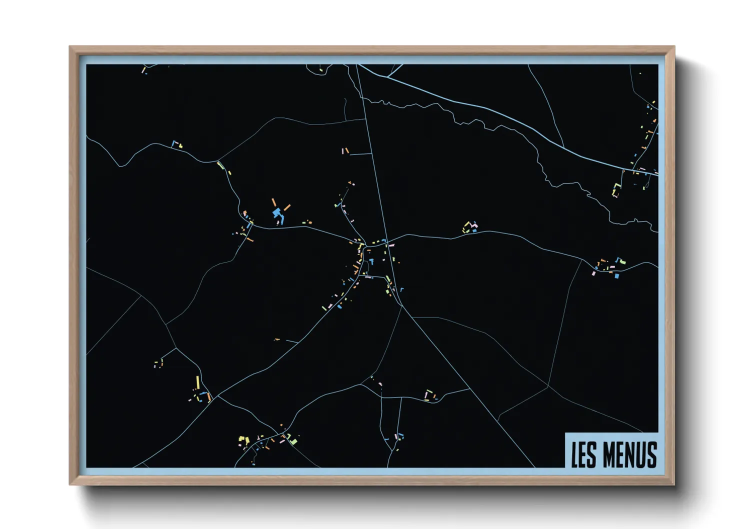 Une affiche de carte sur Les Menus