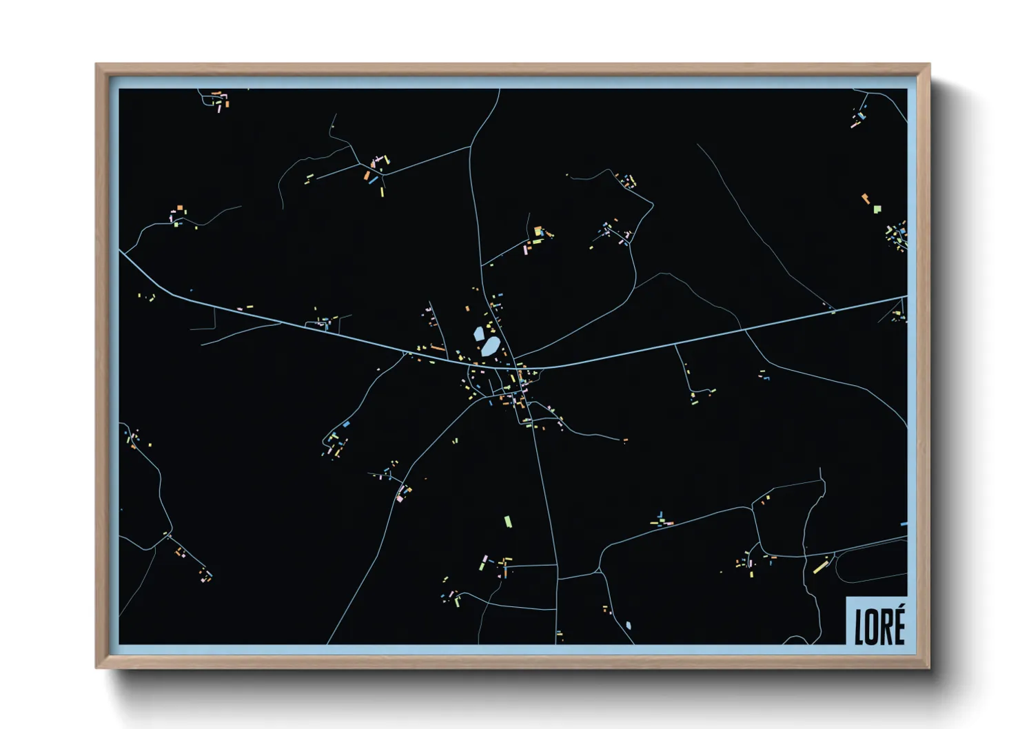 Une affiche de carte sur Loré