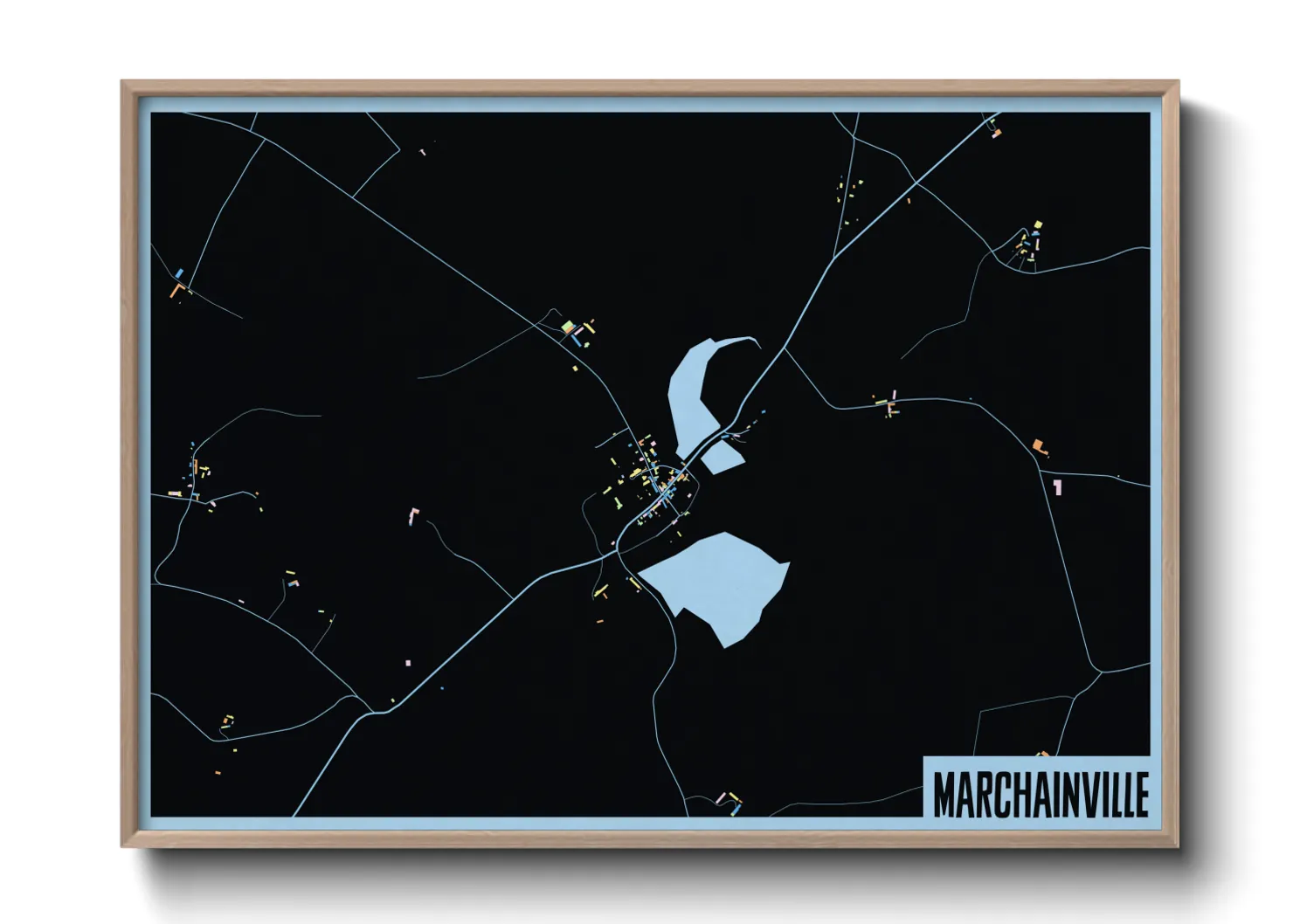 Une affiche de carte sur Marchainville