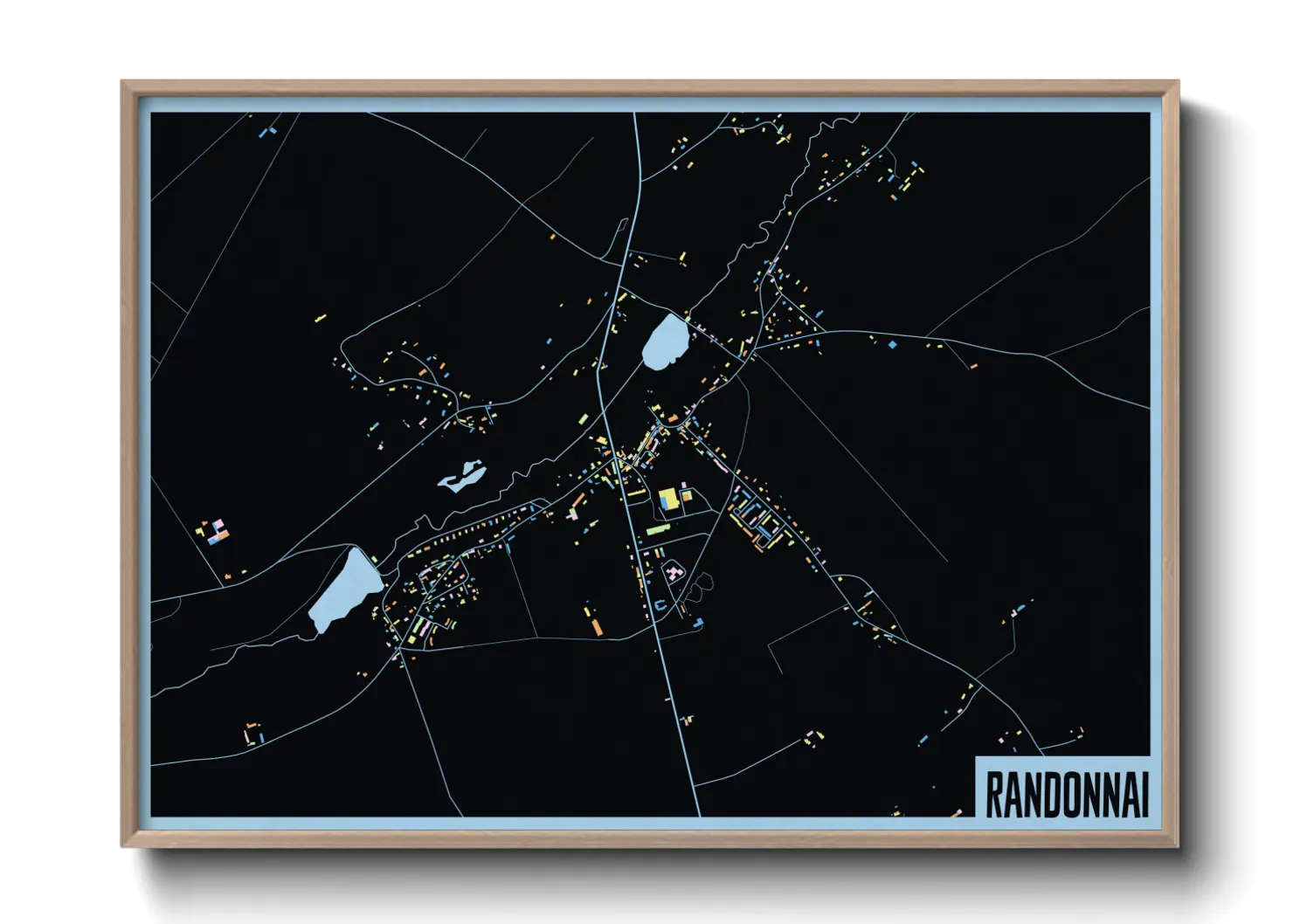 Une affiche de carte sur Randonnai