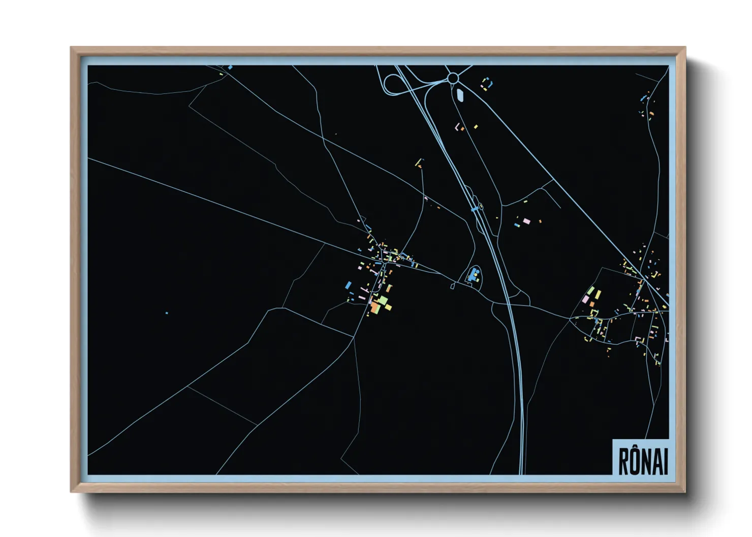 Une affiche de carte sur Rônai