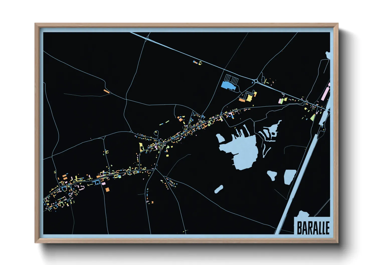 Une affiche de carte sur Baralle