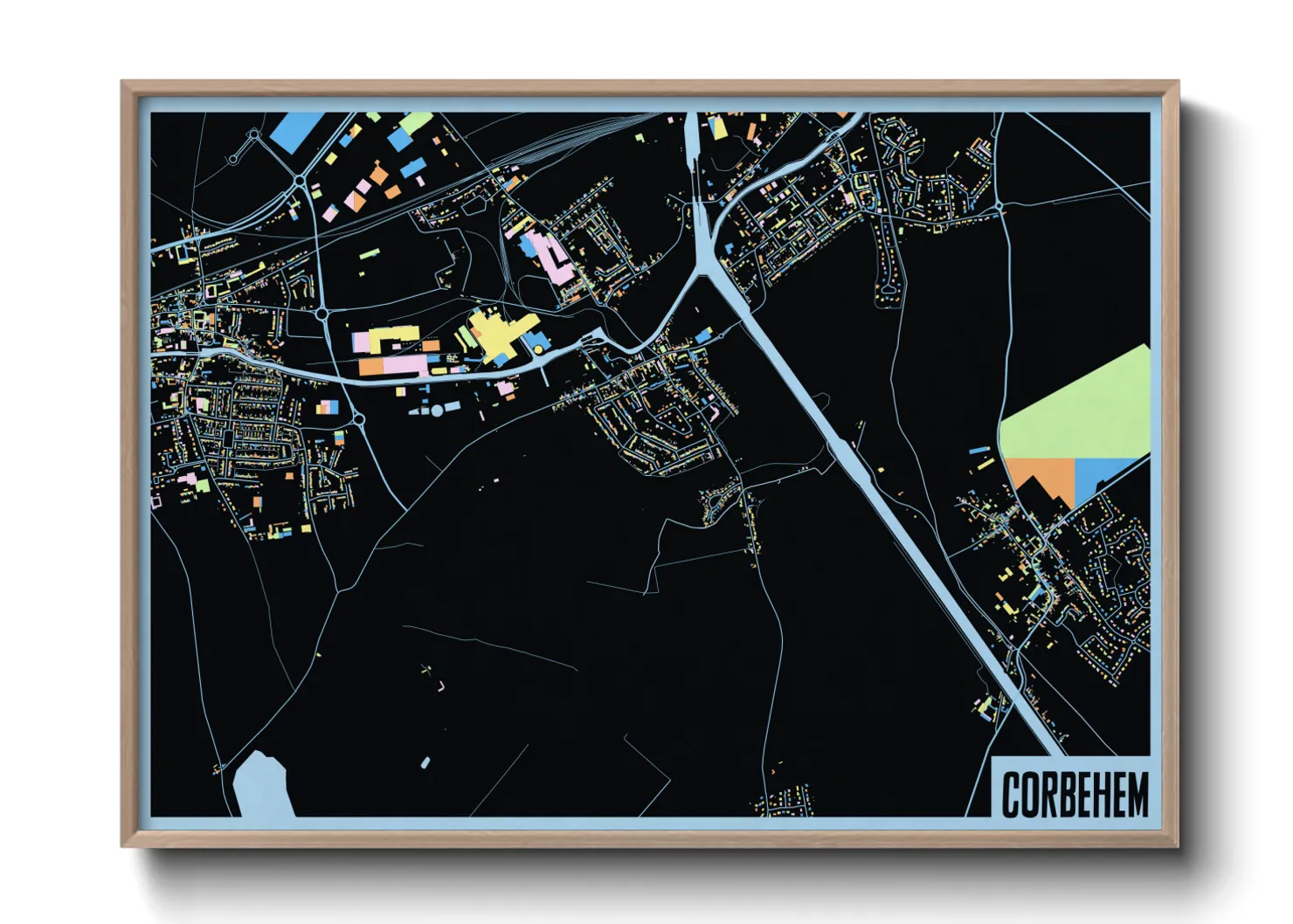 Une affiche de carte sur Corbehem