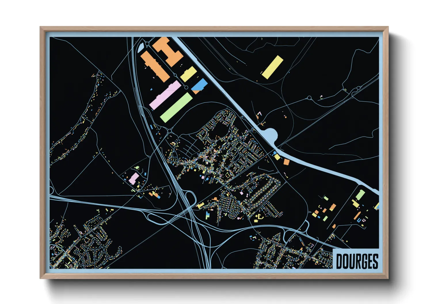 Une affiche de carte sur Dourges