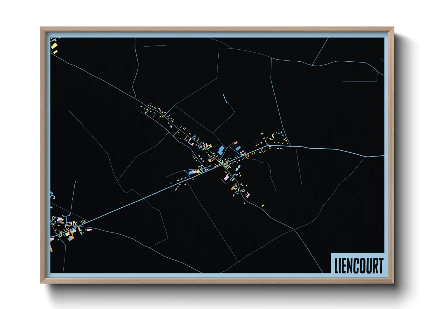 Une affiche de carte sur Liencourt