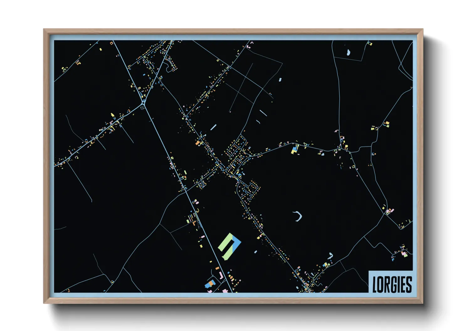 Une affiche de carte sur Lorgies