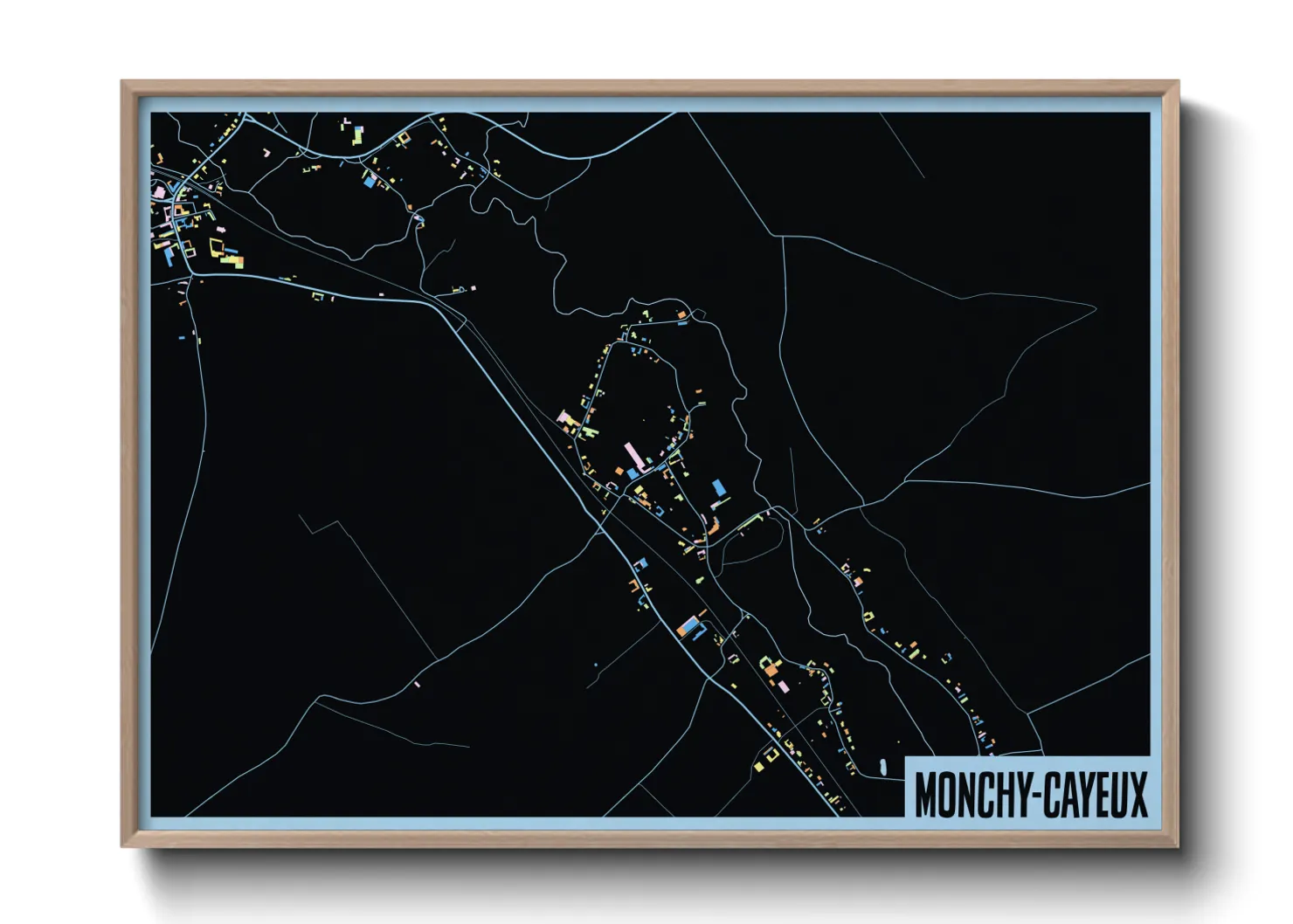 Une affiche de carte sur Monchy-Cayeux