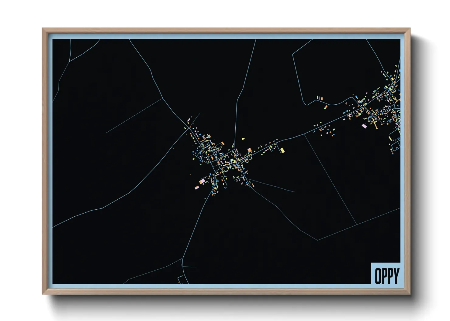 Une affiche de carte sur Oppy