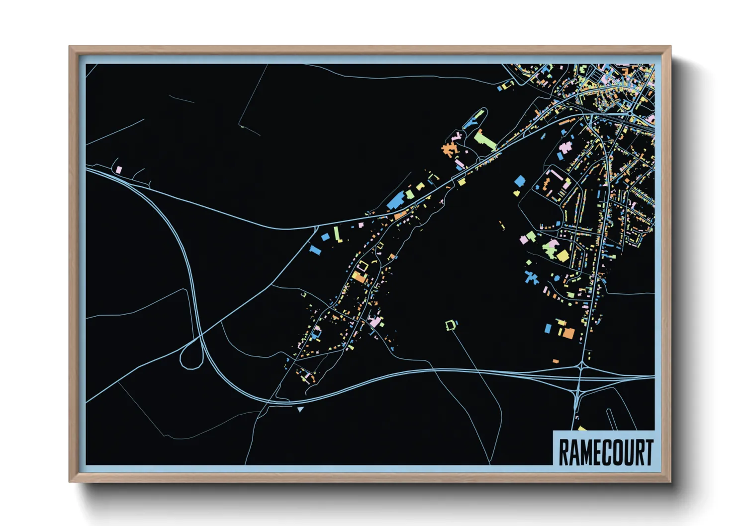 Une affiche de carte sur Ramecourt