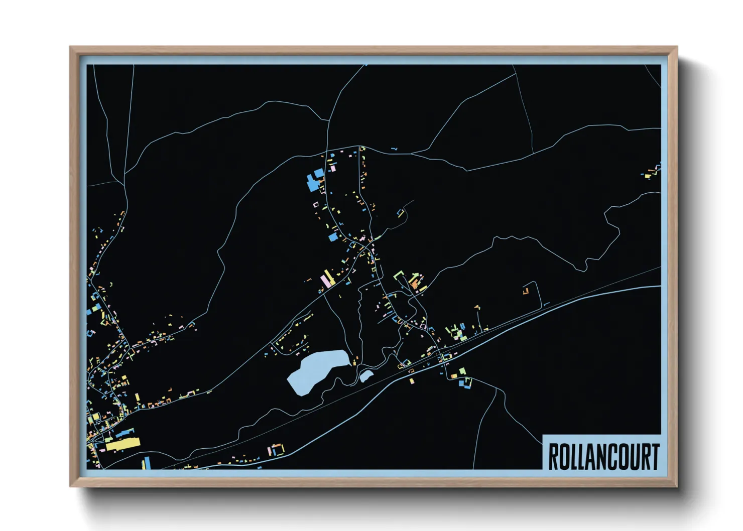 Une affiche de carte sur Rollancourt