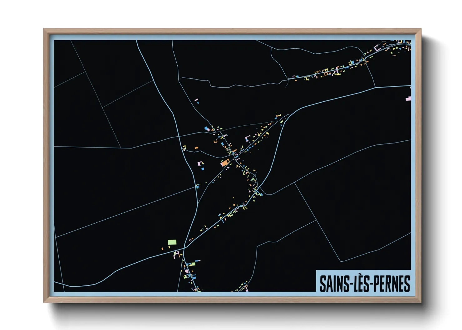 Une affiche de carte sur Sains-lès-Pernes