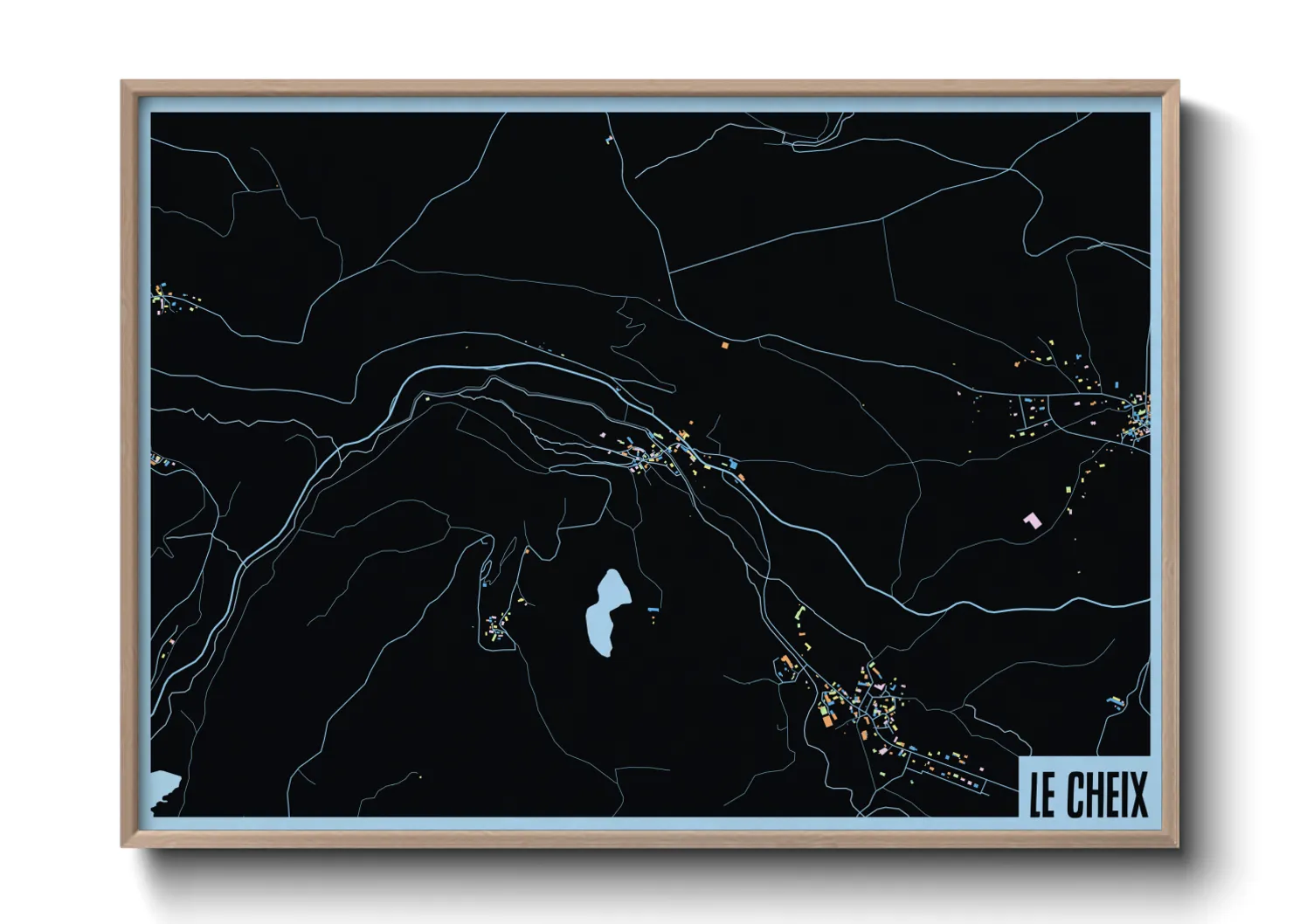 Une affiche de carte sur Le Cheix