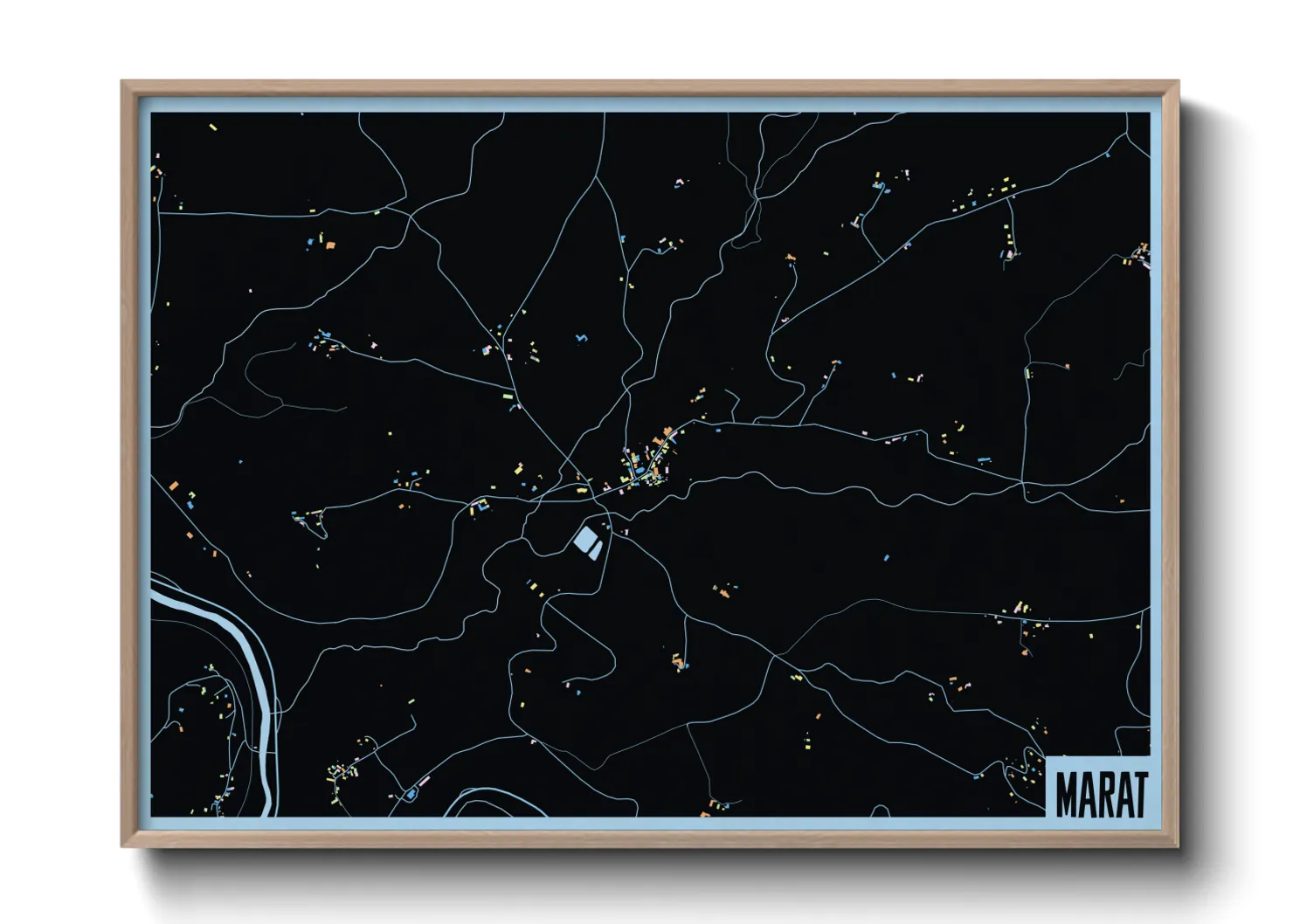 Une affiche de carte sur Marat