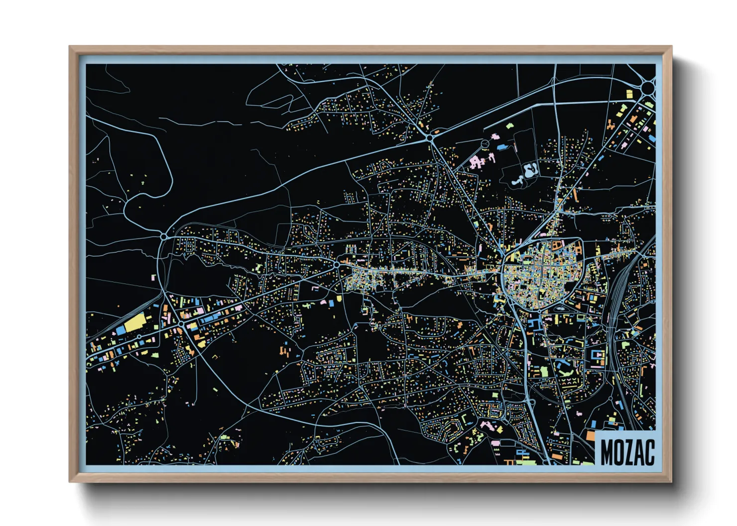Une affiche de carte sur Mozac