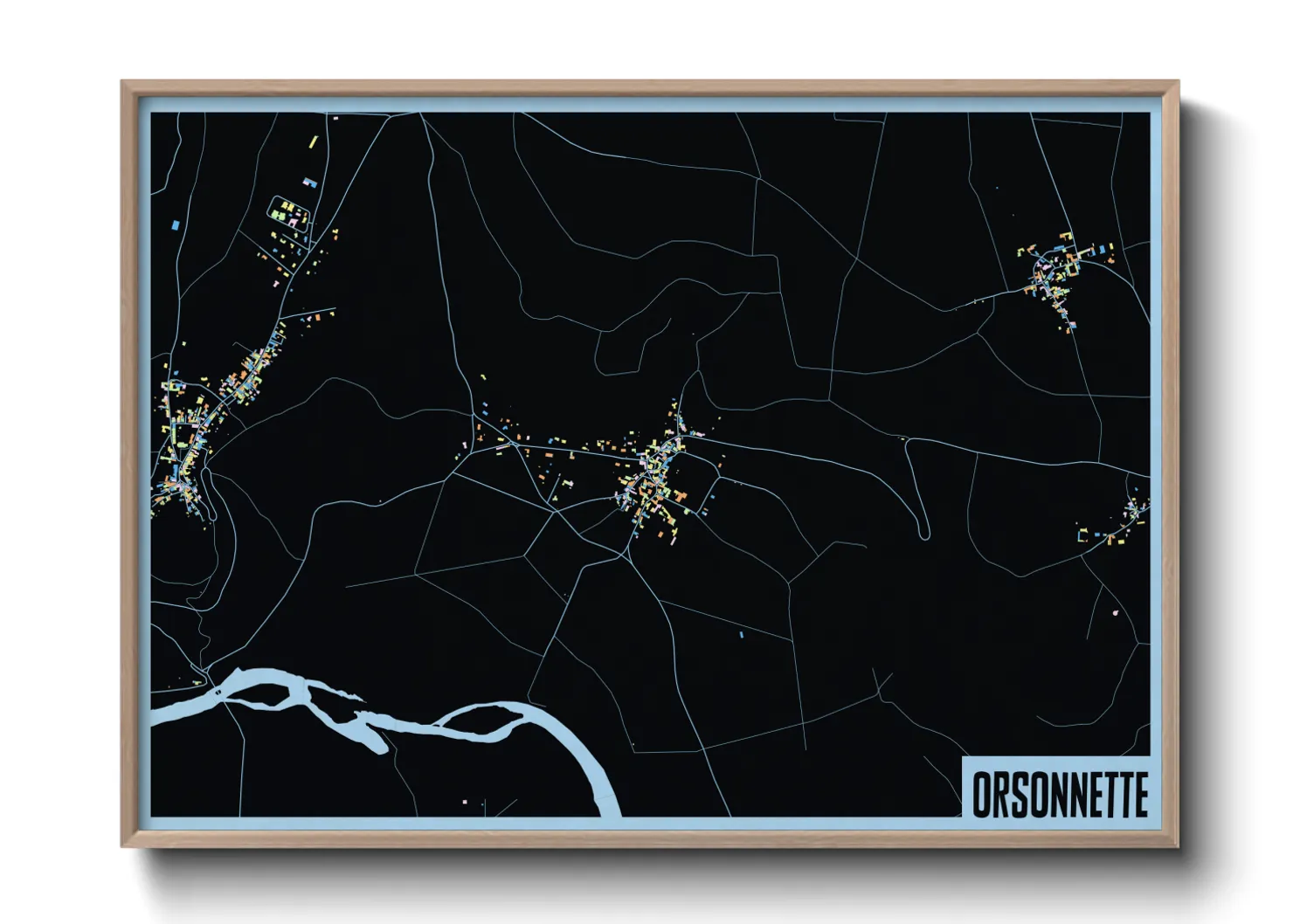 Une affiche de carte sur Orsonnette