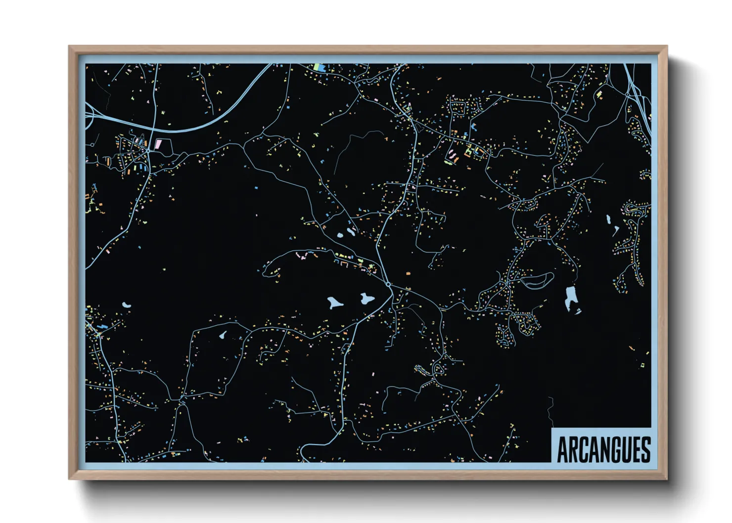 Une affiche de carte sur Arcangues