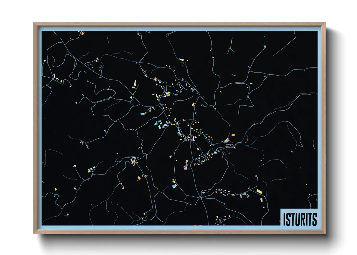 Une affiche de carte sur Isturits