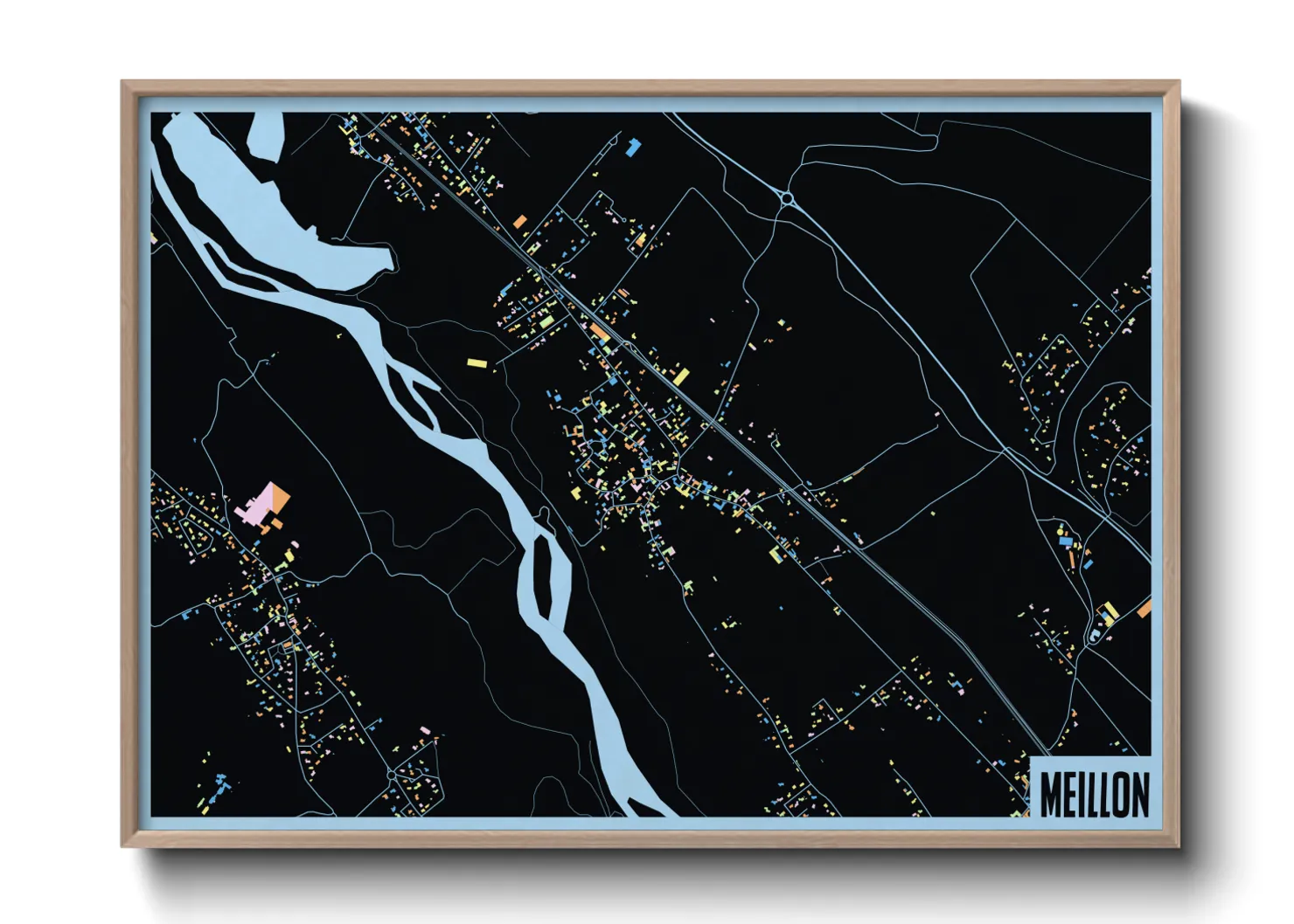 Une affiche de carte sur Meillon