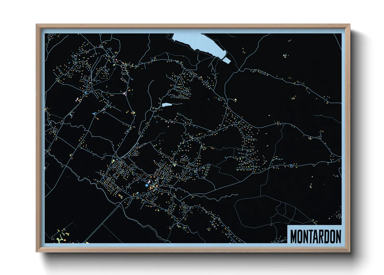 Une affiche de carte sur Montardon