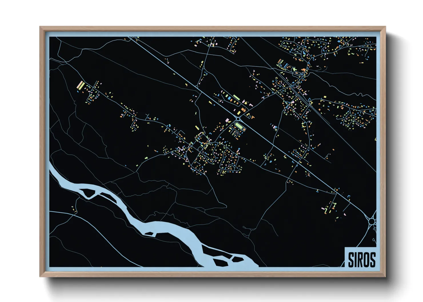 Une affiche de carte sur Siros