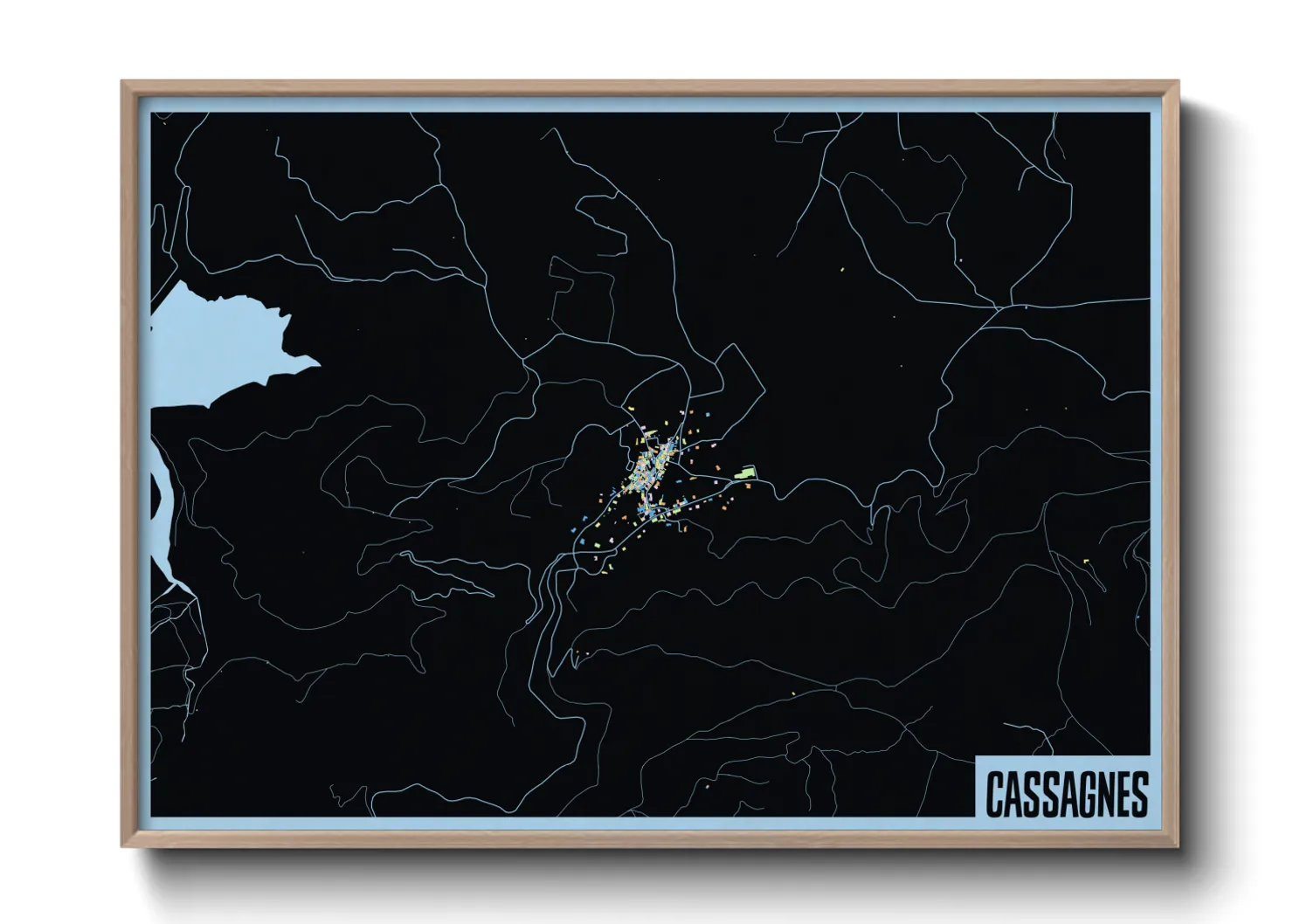 Une affiche de carte sur Cassagnes