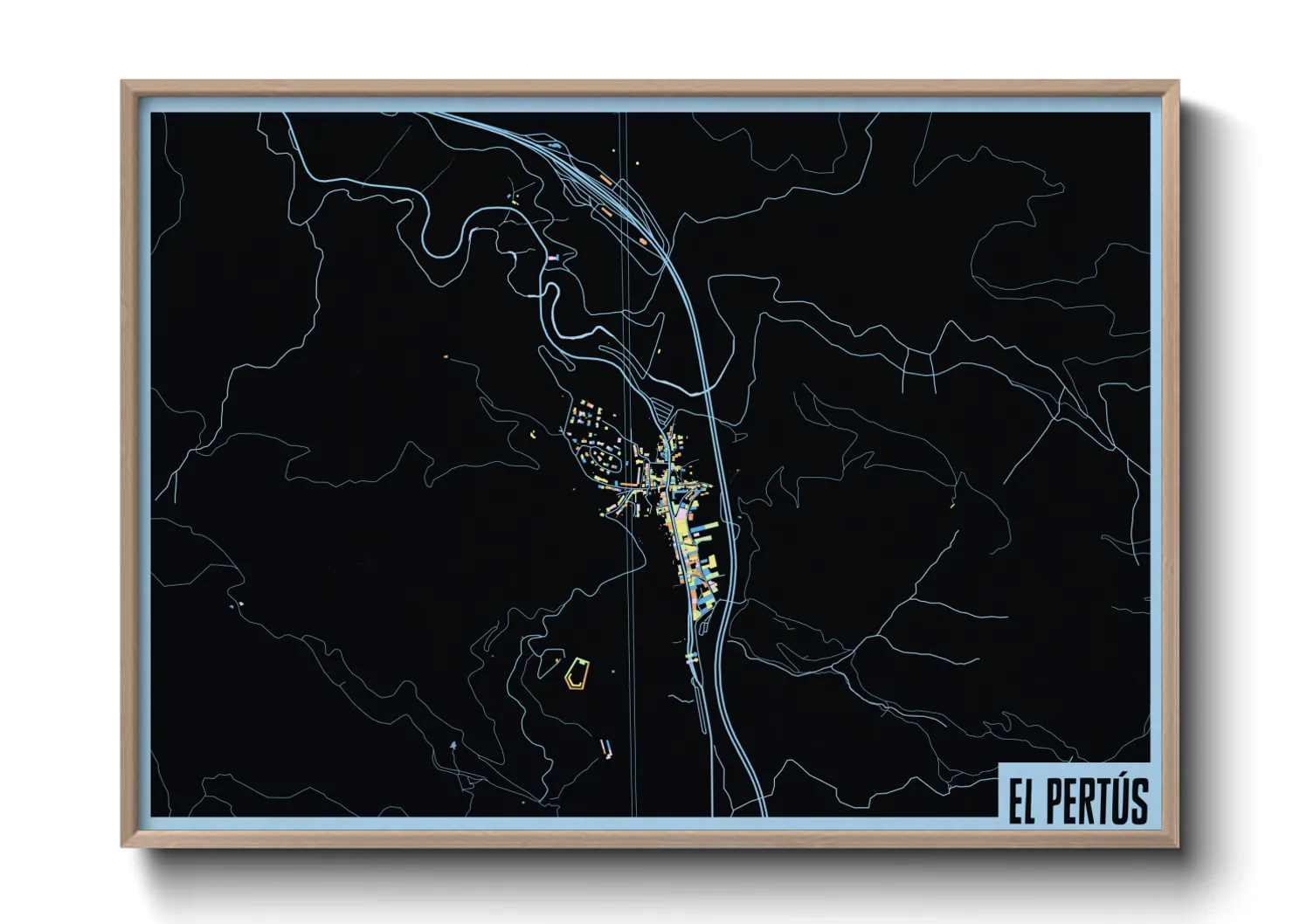 Une affiche de carte sur el Pertús