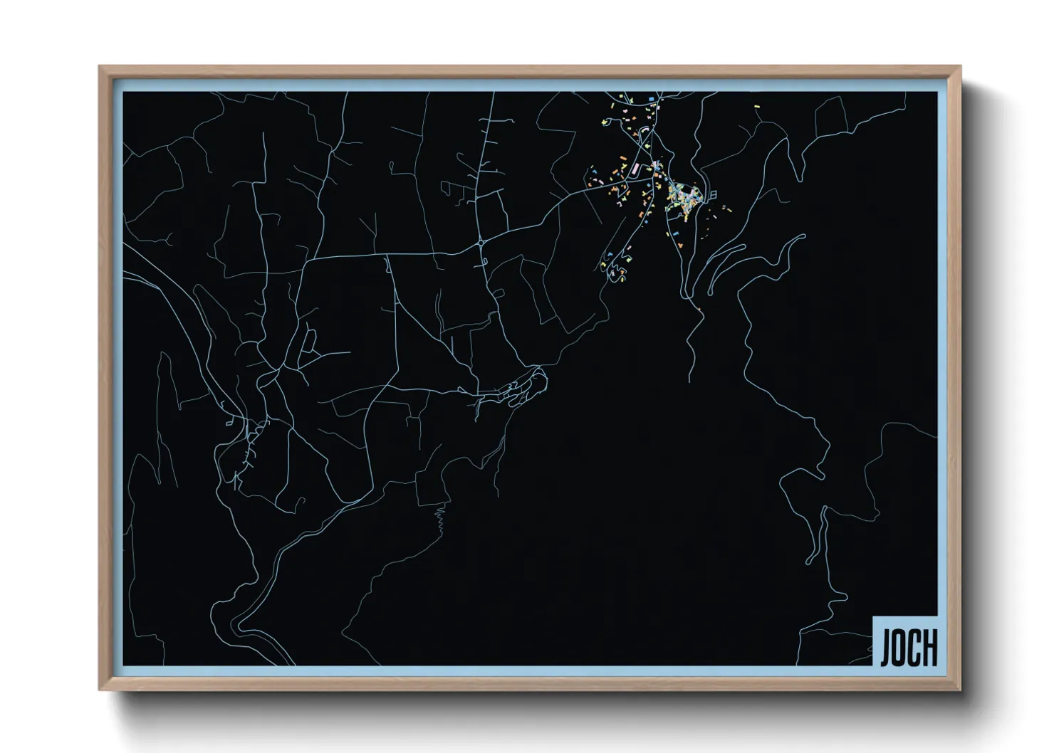 Une affiche de carte sur Joch