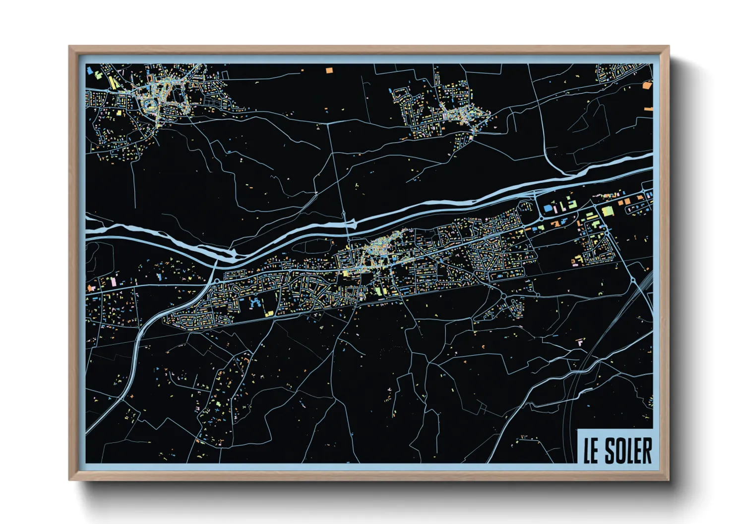 Une affiche de carte sur Le Soler