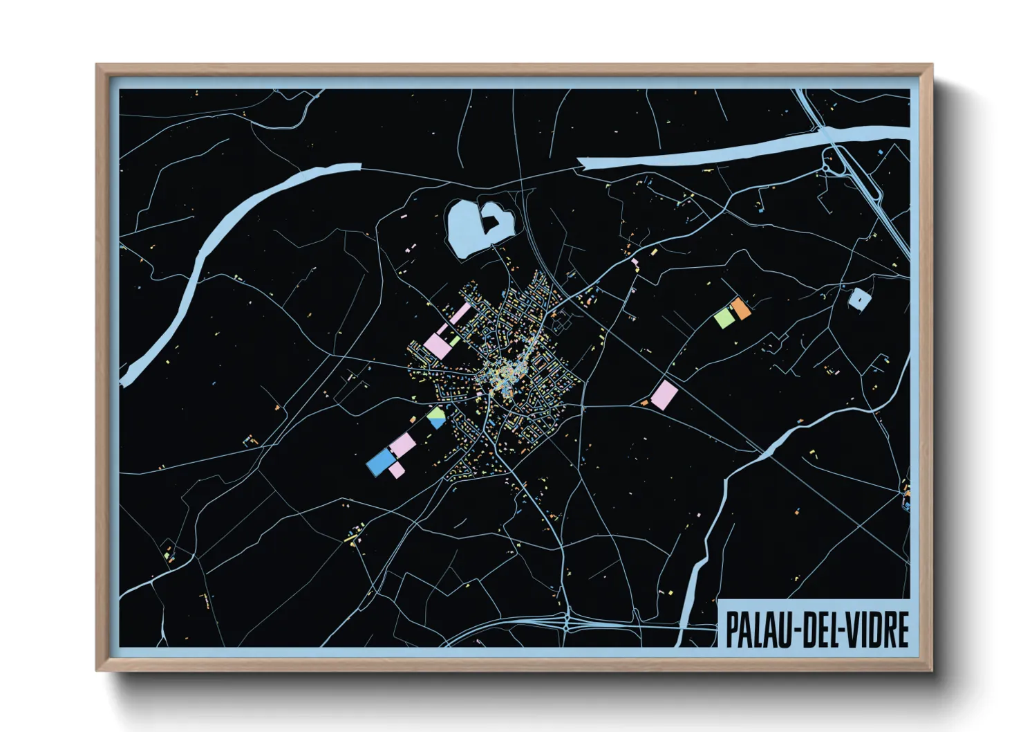 Une affiche de carte sur Palau-del-Vidre