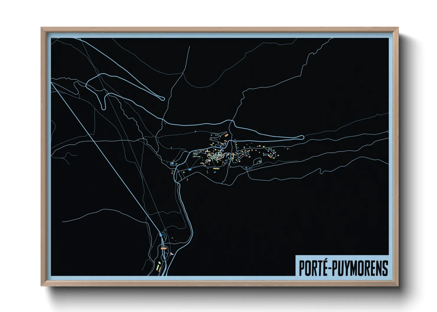 Une affiche de carte sur Porté-Puymorens