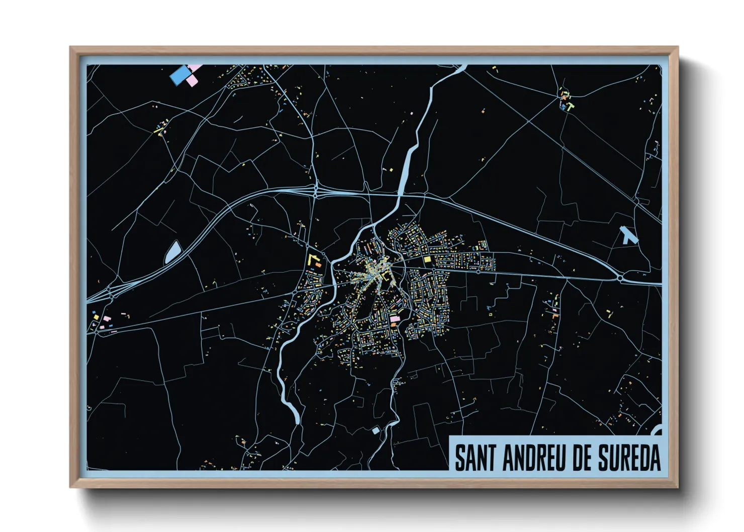 Une affiche de carte sur Sant Andreu de Sureda