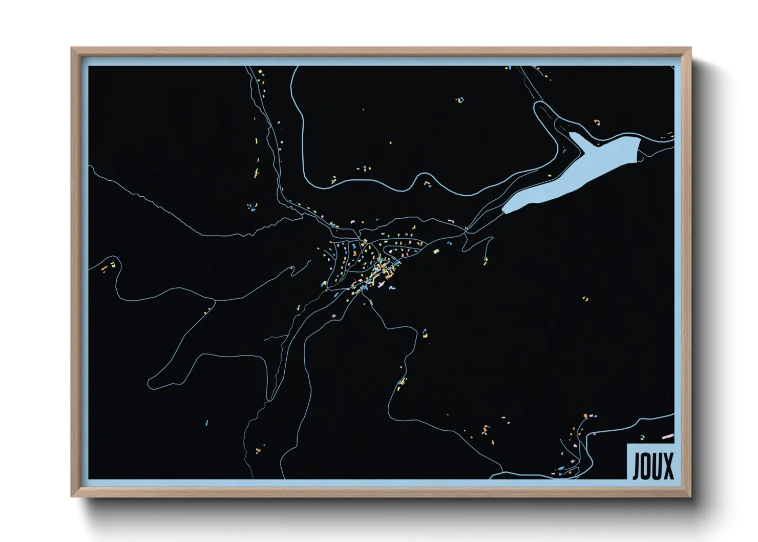 Une affiche de carte sur Joux