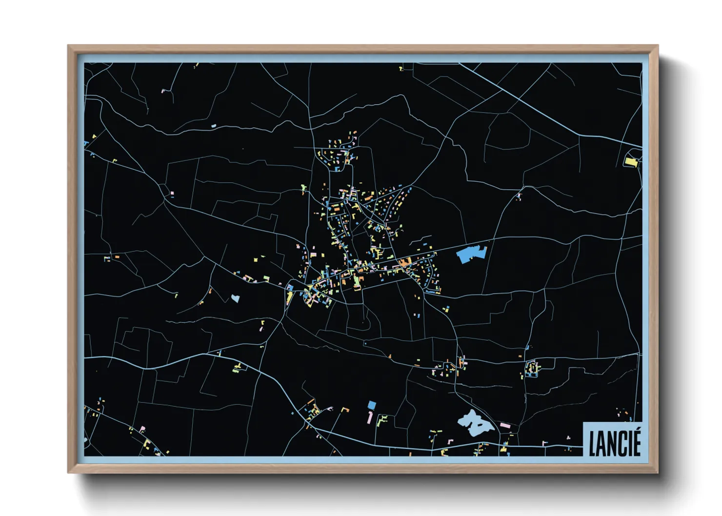 Une affiche de carte sur Lancié