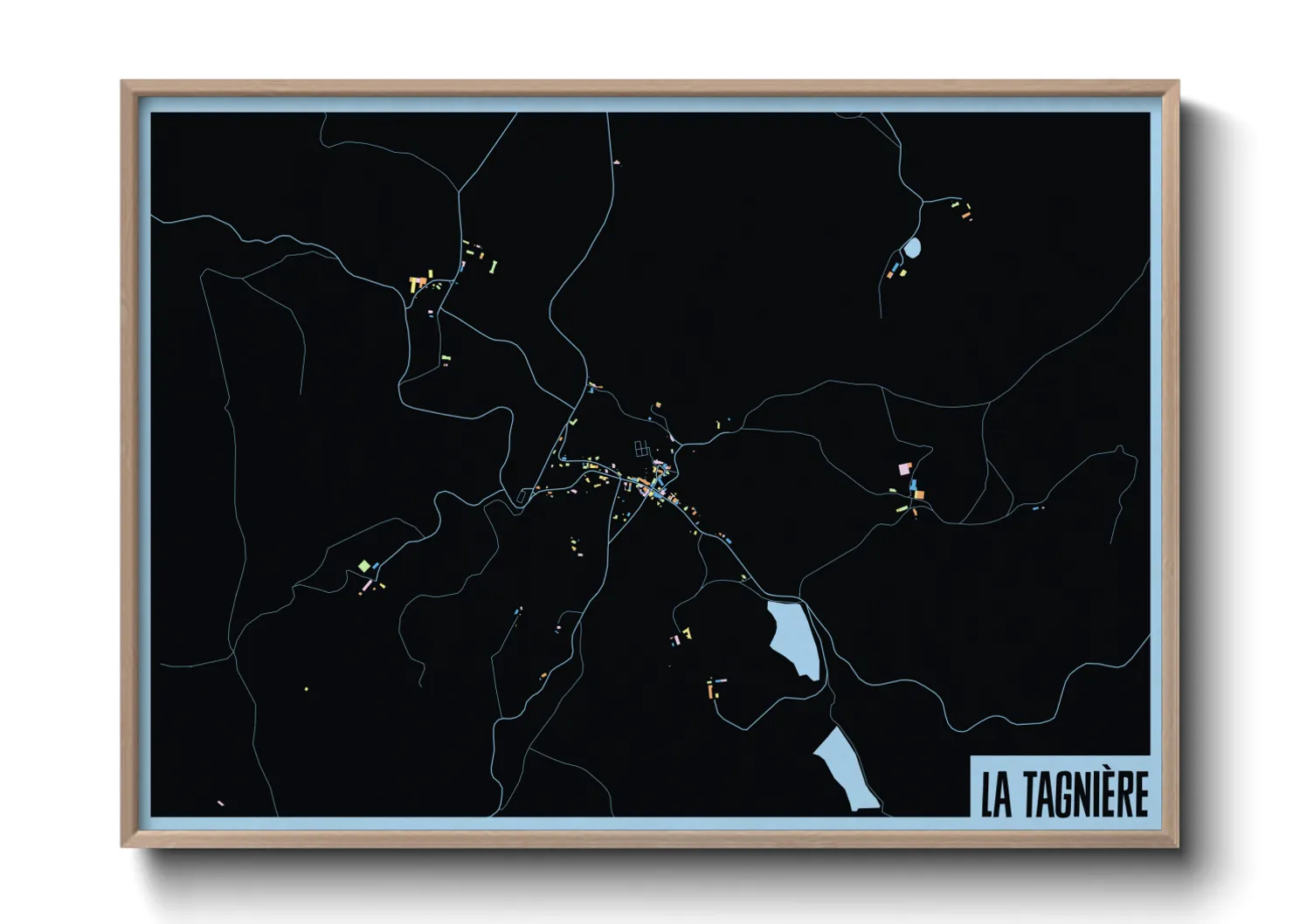 Une affiche de carte sur La Tagnière