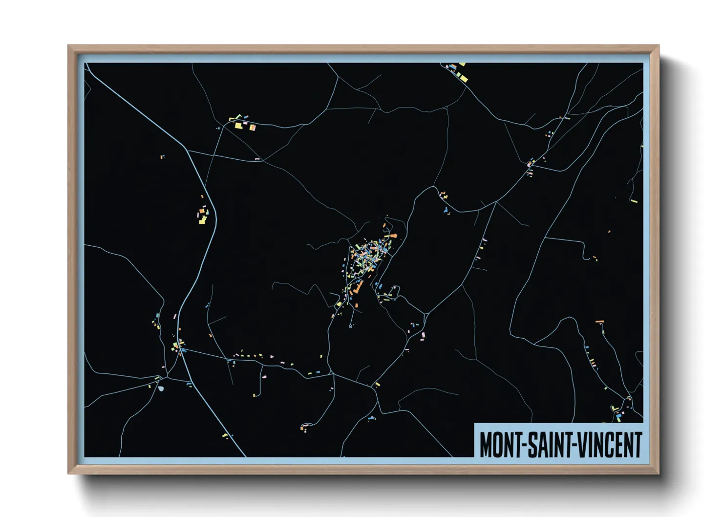 Une affiche de carte sur Mont-Saint-Vincent