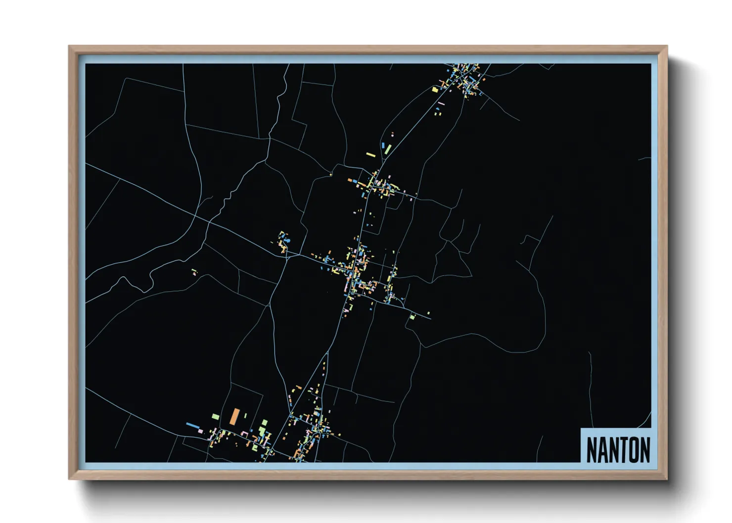 Une affiche de carte sur Nanton