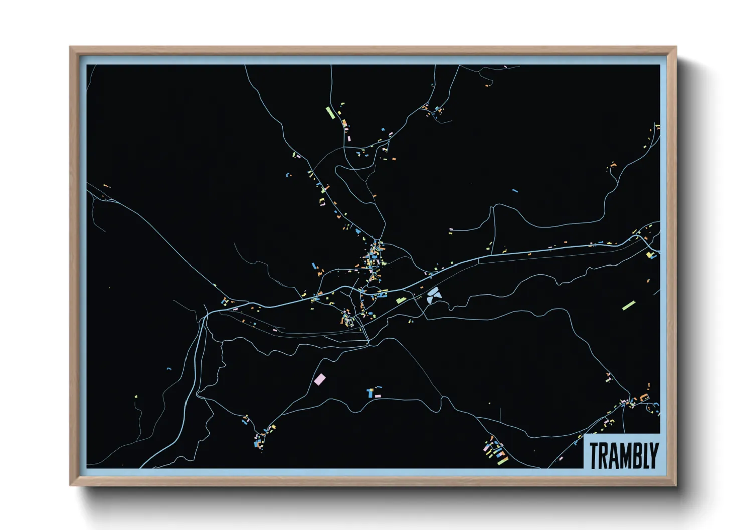 Une affiche de carte sur Trambly