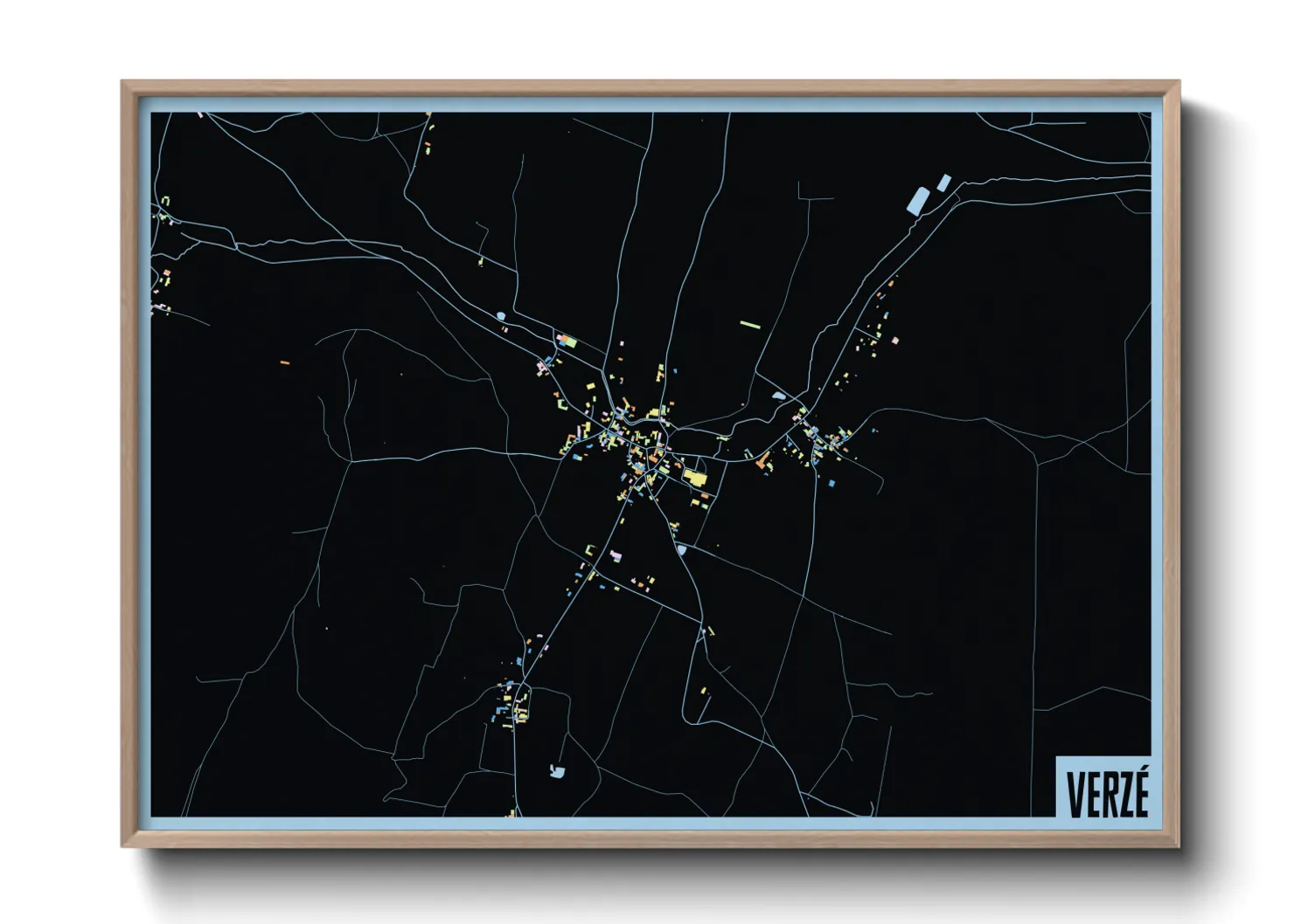 Une affiche de carte sur Verzé