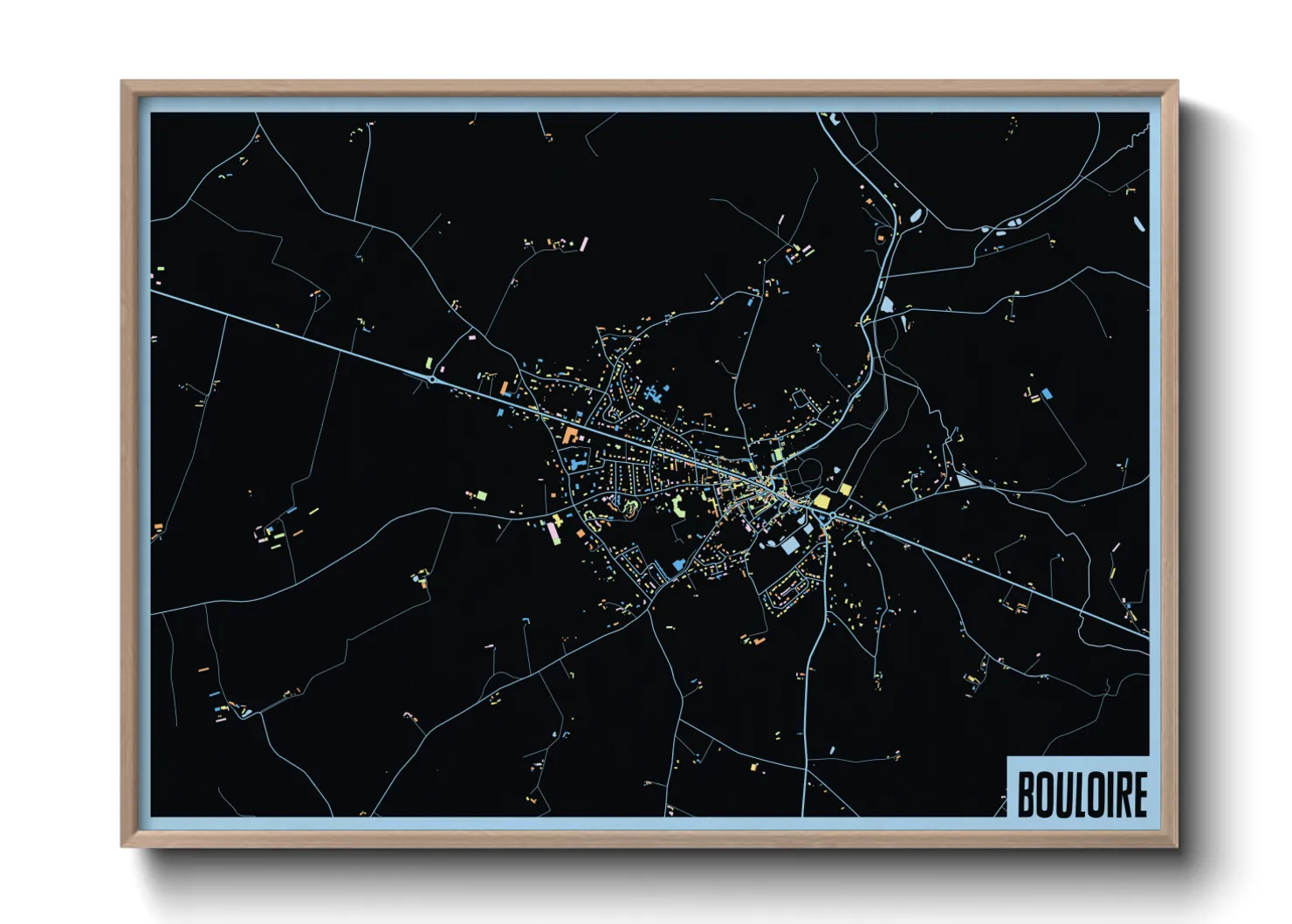 Une affiche de carte sur Bouloire