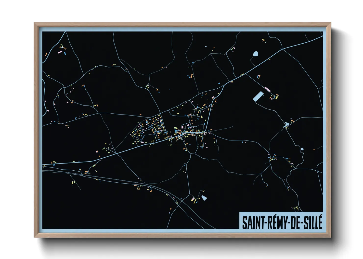 Une affiche de carte sur Saint-Rémy-de-Sillé