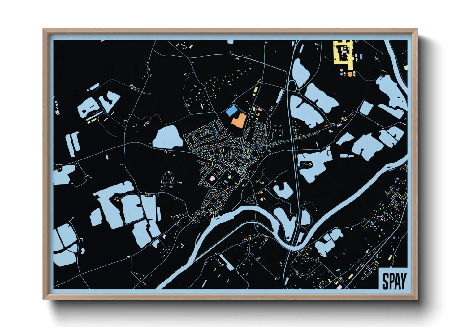 Une affiche de carte sur Spay