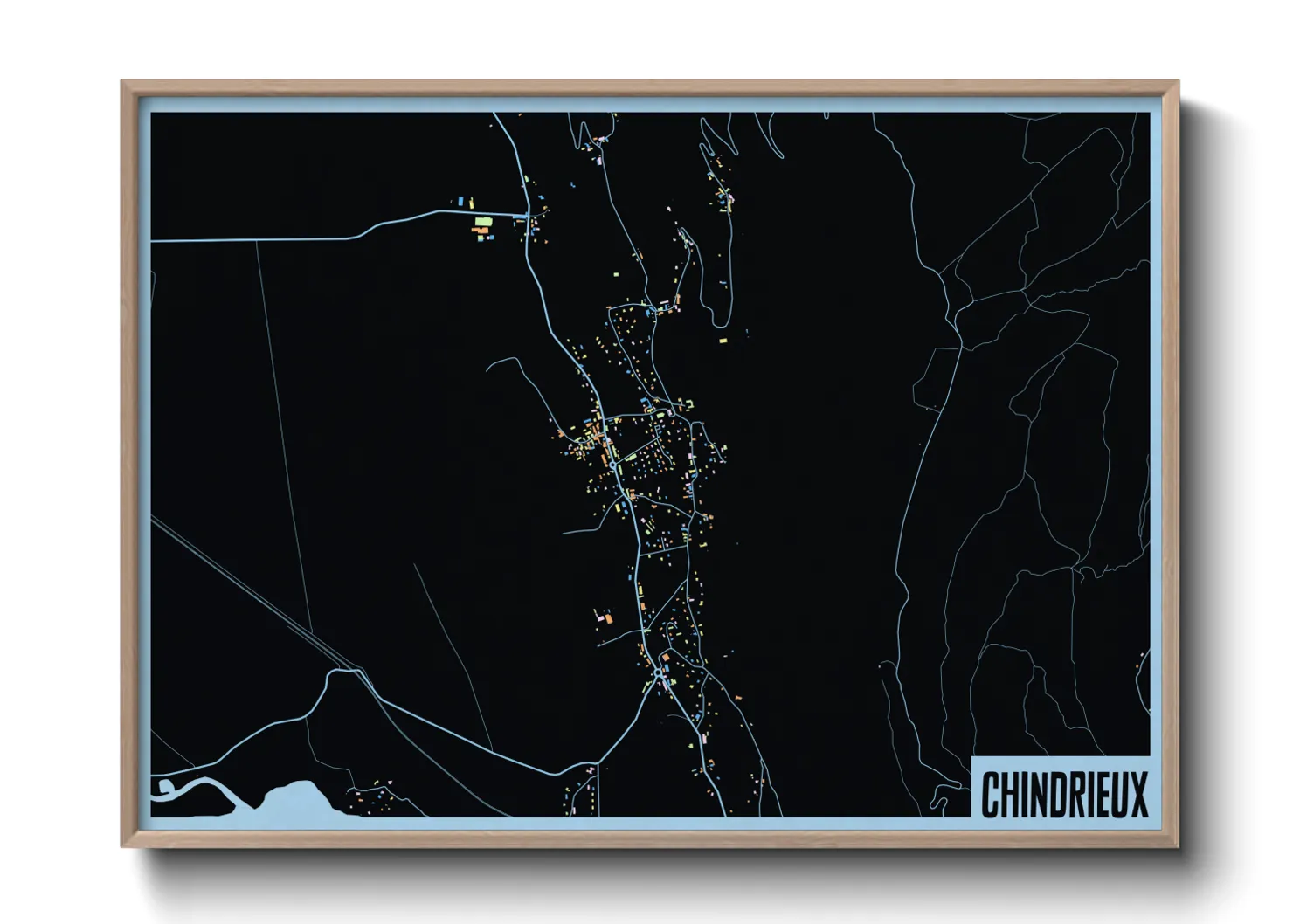 Une affiche de carte sur Chindrieux