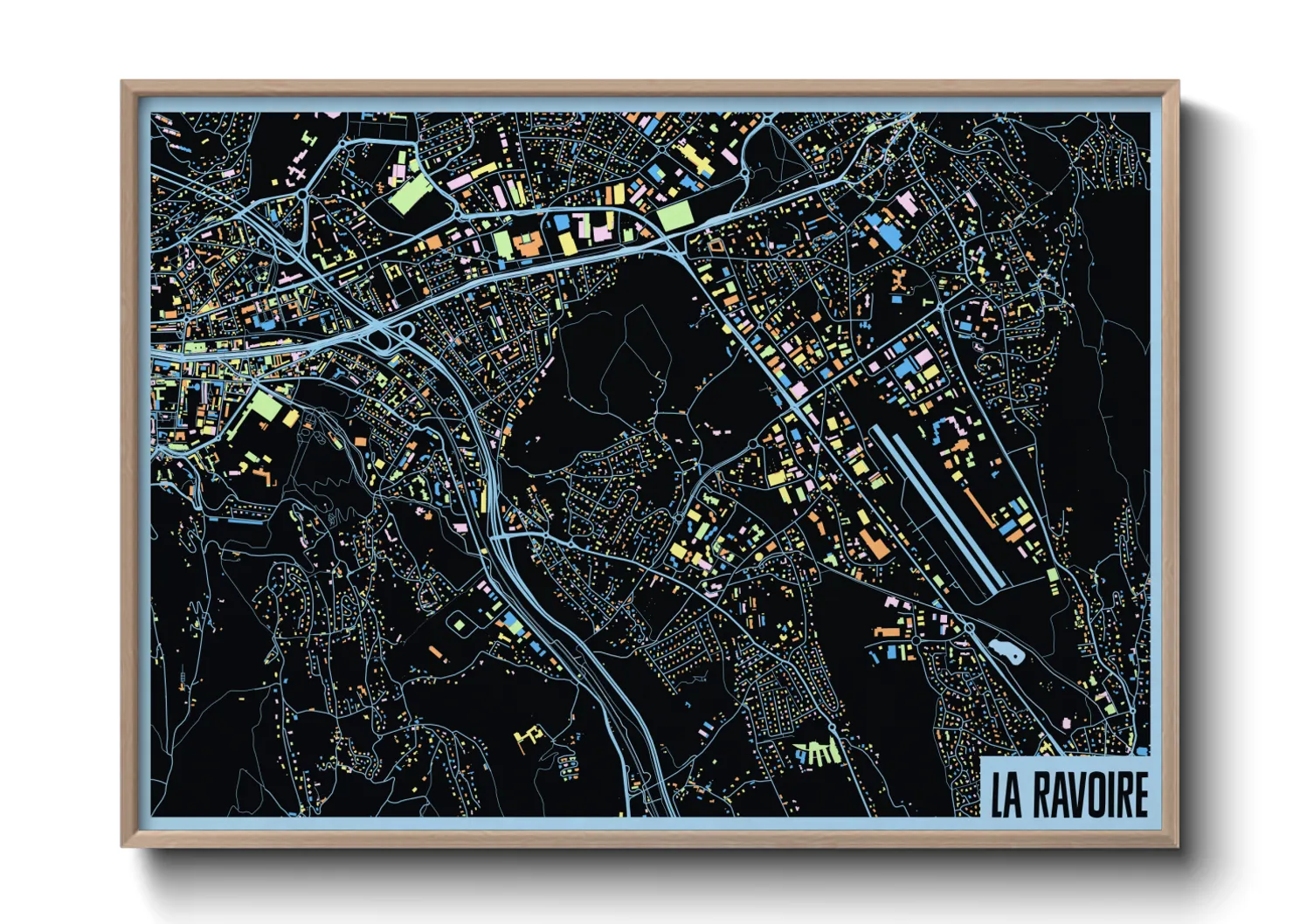 Une affiche de carte sur La Ravoire