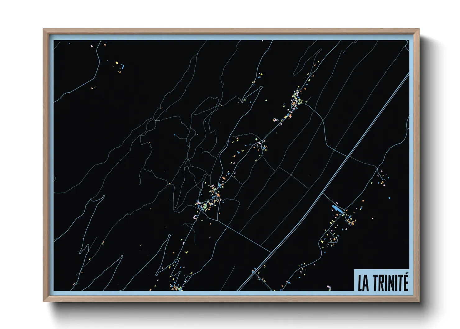 Une affiche de carte sur La Trinité